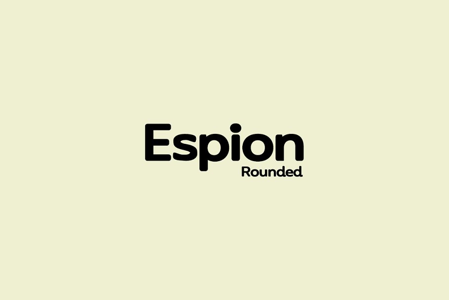 Ejemplo de fuente Espion Rounded Regular